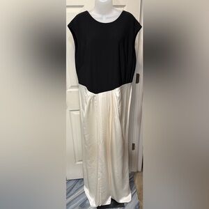 Lauren Ralph Lauren Black and Cream Maxi Dress